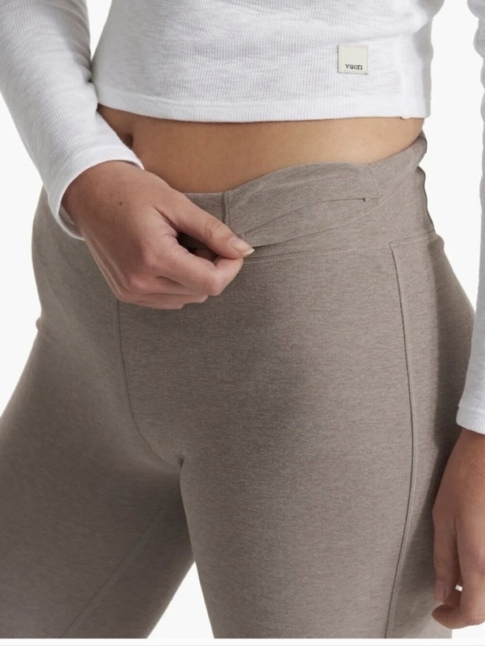 VUORI  Elevation Slim Bootcut Walnut Heather Leggings - Picture 8 of 9